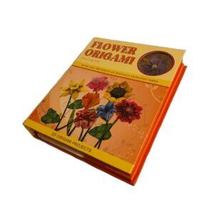 FLOWER ORIGAMI Instructions 20 Origami Projects 100 Sheets Designed Paper NEW